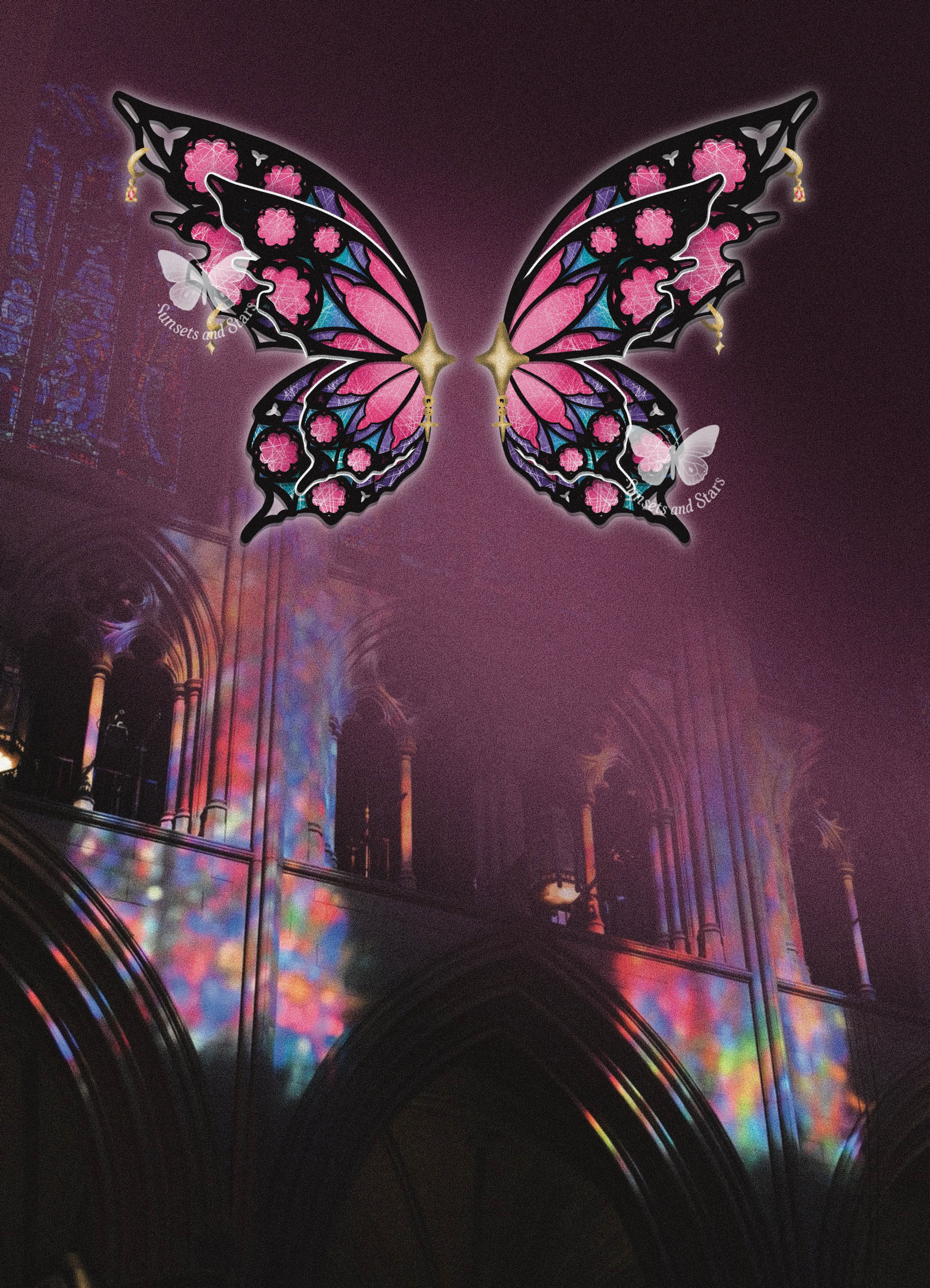 Tours Rosetón Butterfly Headphone Clips 2pc (Headphones NOT included)