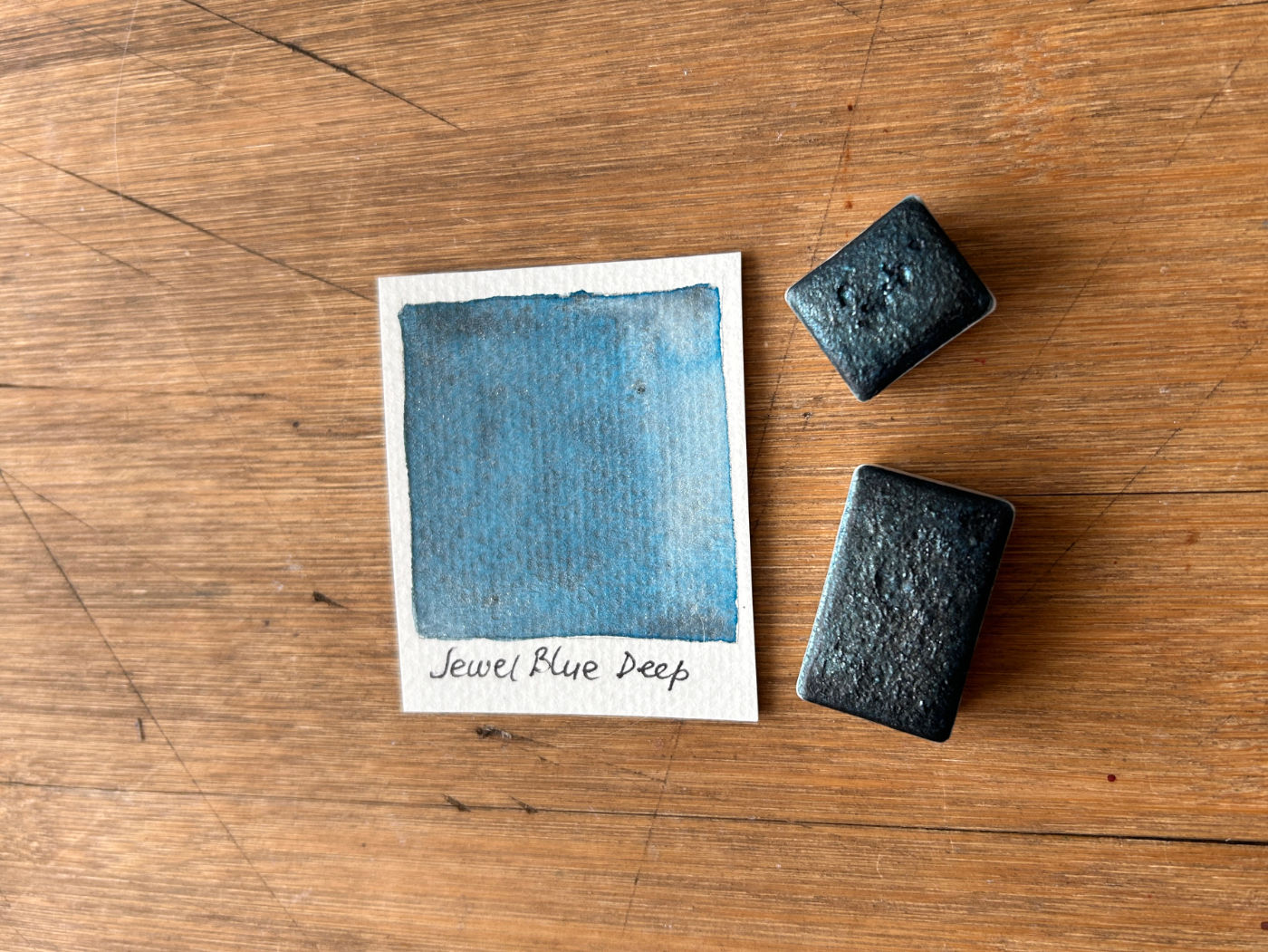 Elena Art Pages Blue watercolor hand made blue water color paint