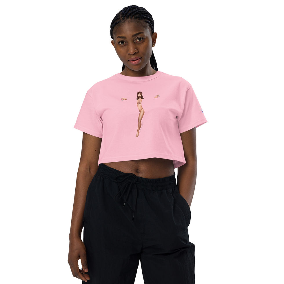 Thumbnail: Jesus Was a Sexual Being Crop Top - Light