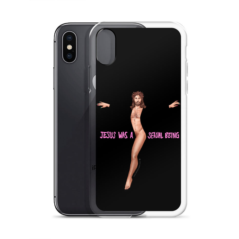 Thumbnail: Jesus Was A Sexual Being iPhone Case - BLACK