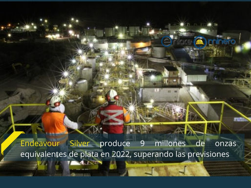 Endeavour Silver produce 9 millones de onzas equivalentes de plata en 2022