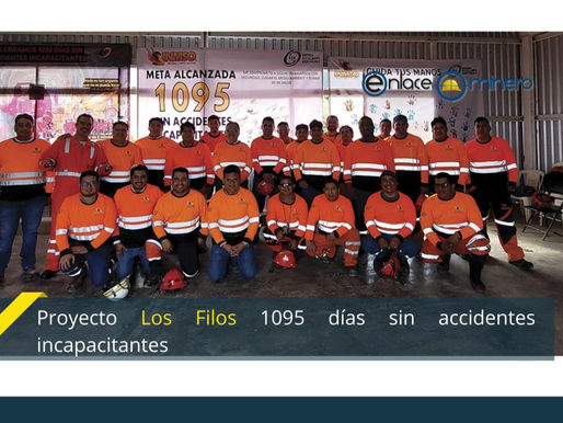 Proyecto Los Filos 1095 días sin accidentes incapacitantes