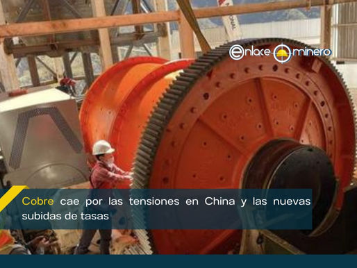 Cobre cae por las tensiones en China y las nuevas subidas de tasas