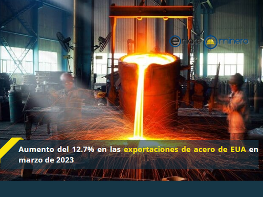 Aumento del 12.7% en las exportaciones de acero de EUA en marzo de 2023