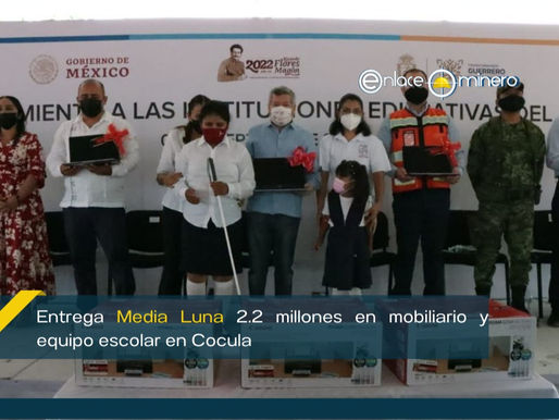 Entrega Media Luna 2.2 millones en mobiliario y equipo escolar en Cocula