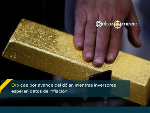 Oro cae por avance del dólar, mientras inversores esperan datos de inflación