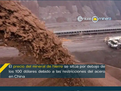 El precio del mineral de hierro se sitúa por debajo de los 100 dólares debido a las restricciones