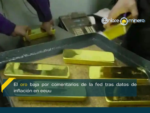 El oro baja por comentarios de la fed tras datos de inflación en eeuu
