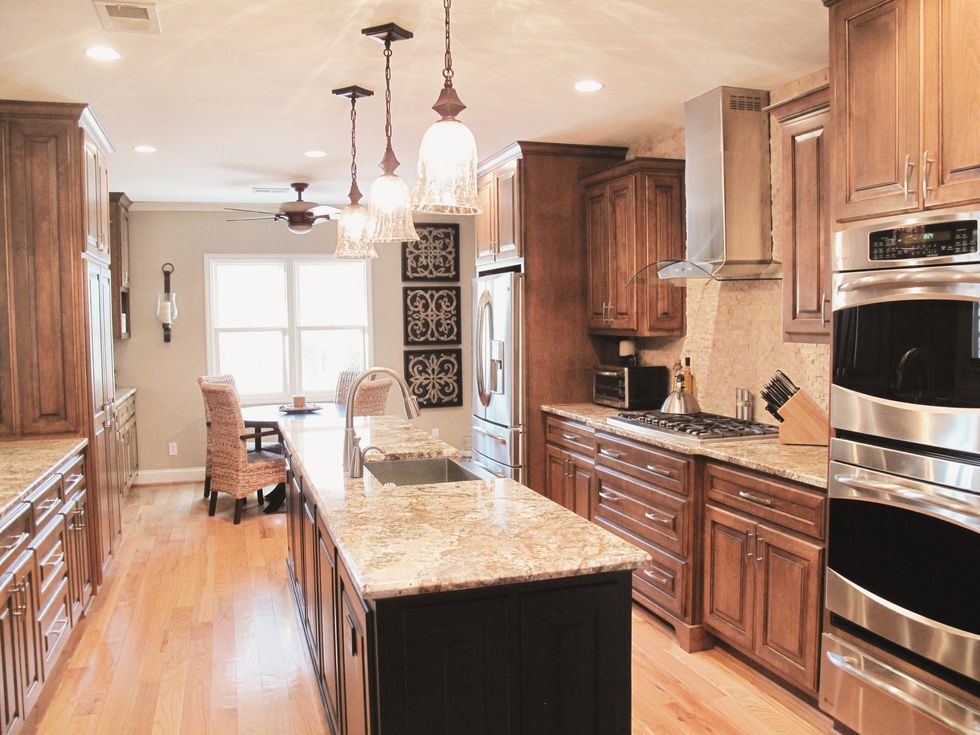 custom stained kitchen cabinetsjpg