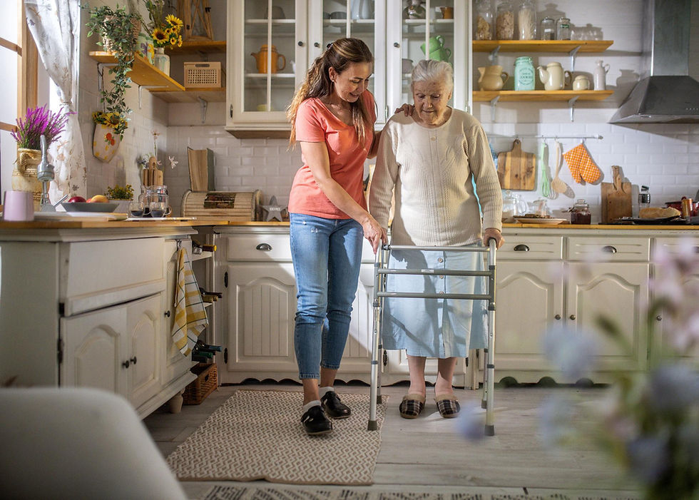 Safe Mobility Support
Our caregivers provide gentle assistance with walking and mobility, helping clients stay safe, confident, and independent every step of the way.