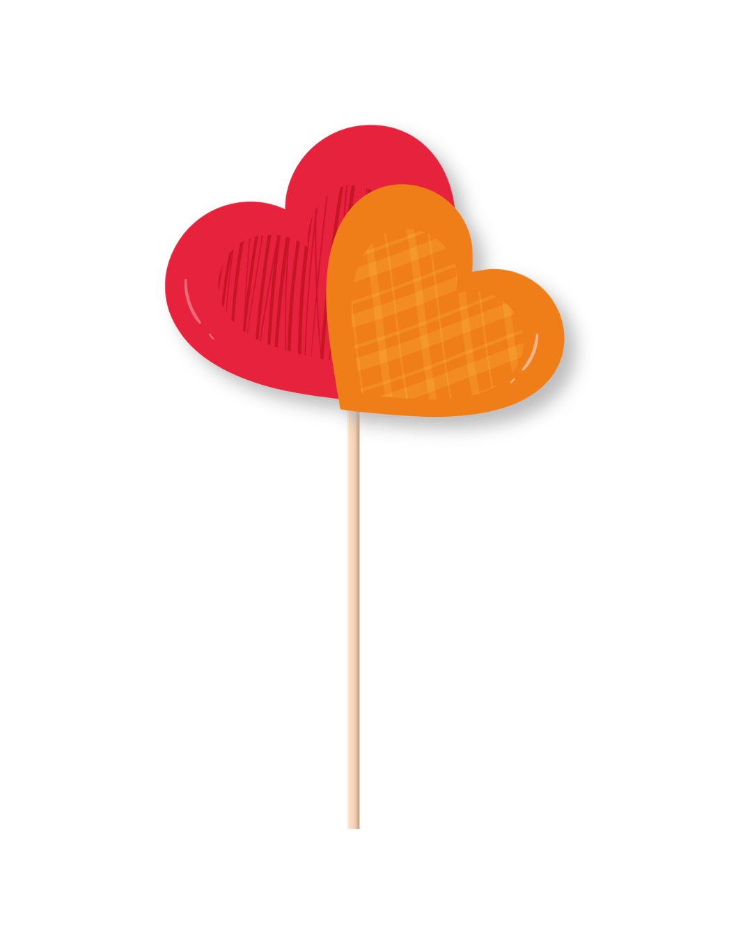 FB RED & ORANGE HEARTS
