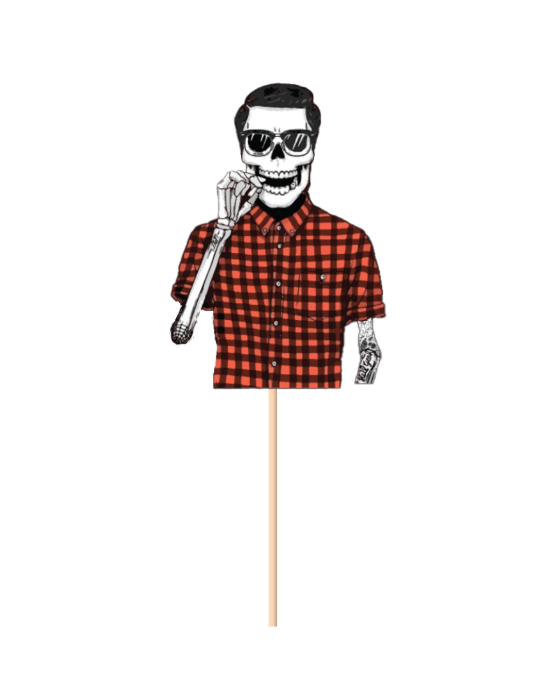 FB SKULL GUY  RED SHIRT