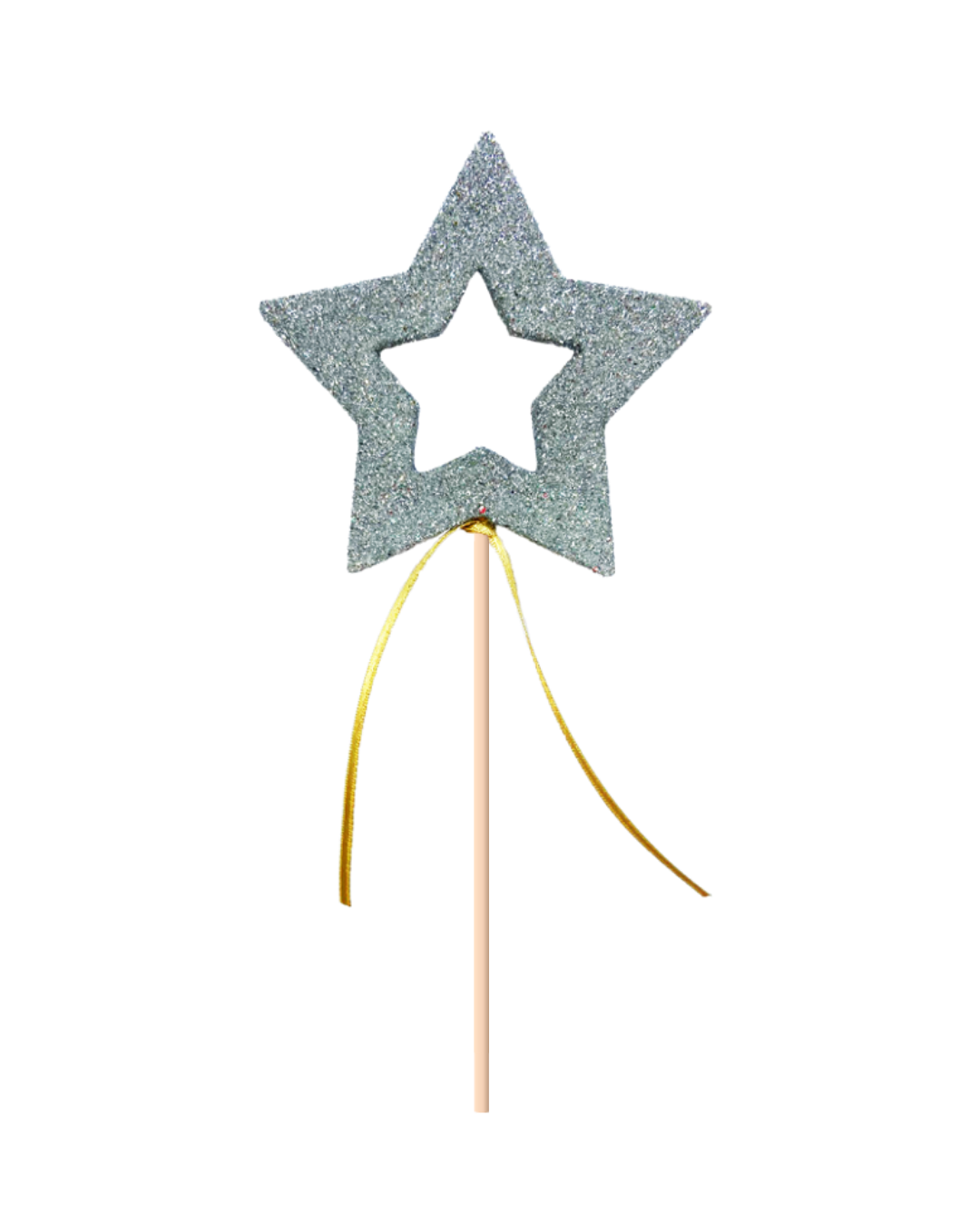 3D GLITTER SILVER  STAR