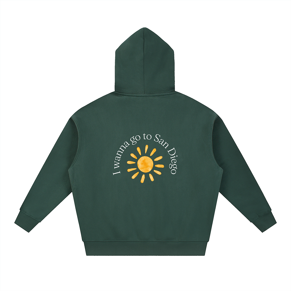 Thumbnail: "San diego" Essential Oversized Fleece Boxy Hoodie