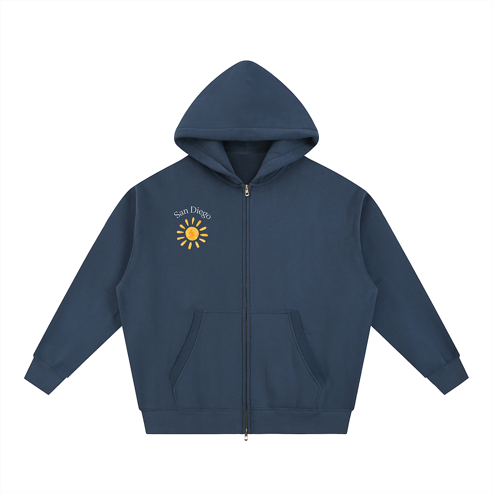 Thumbnail: "San diego" Essential Oversized Fleece Boxy Hoodie