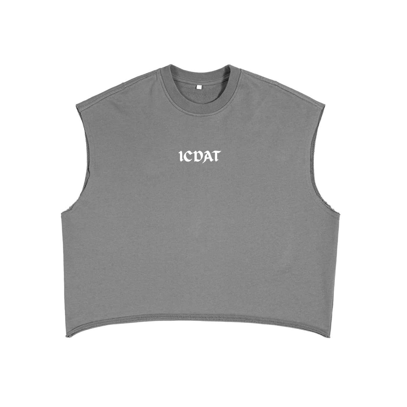 "ICDAT"French Terry Boxy Tank Top