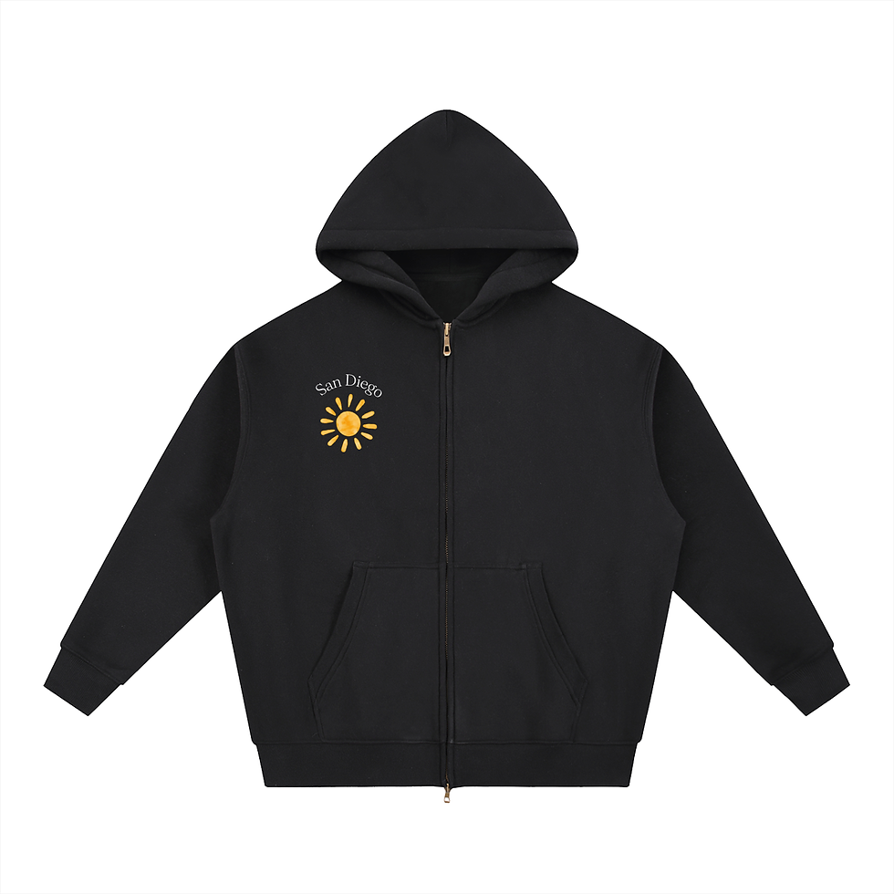Thumbnail: "San diego" Essential Oversized Fleece Boxy Hoodie