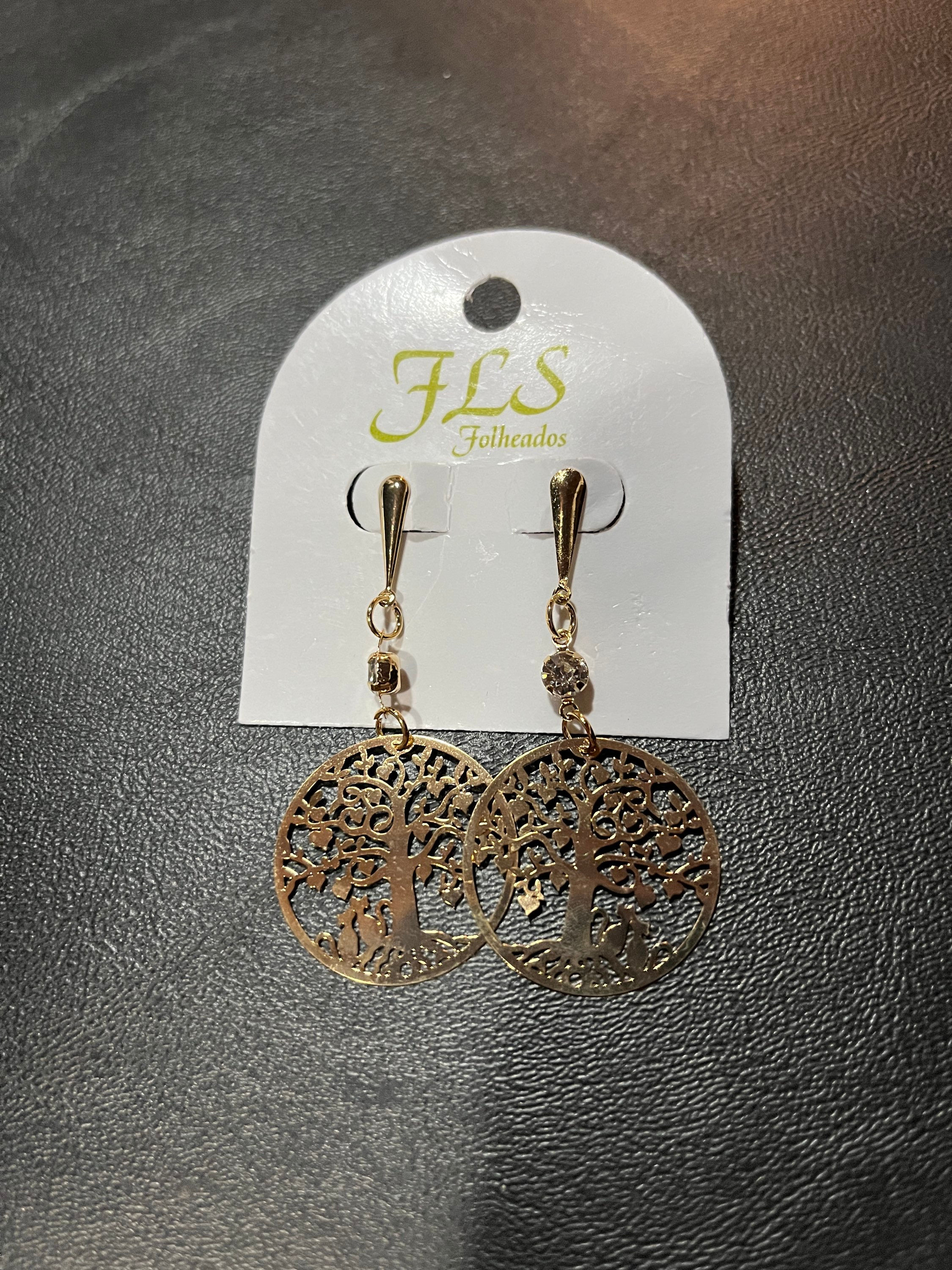 Brinco árvore da vida dourado