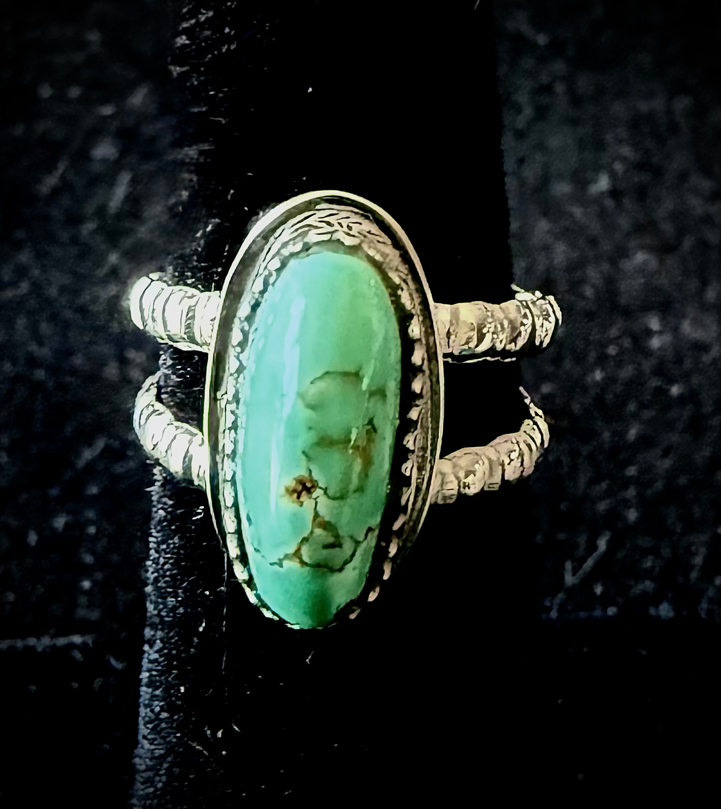 Royston Turquoise Split-Band Sterling Ring