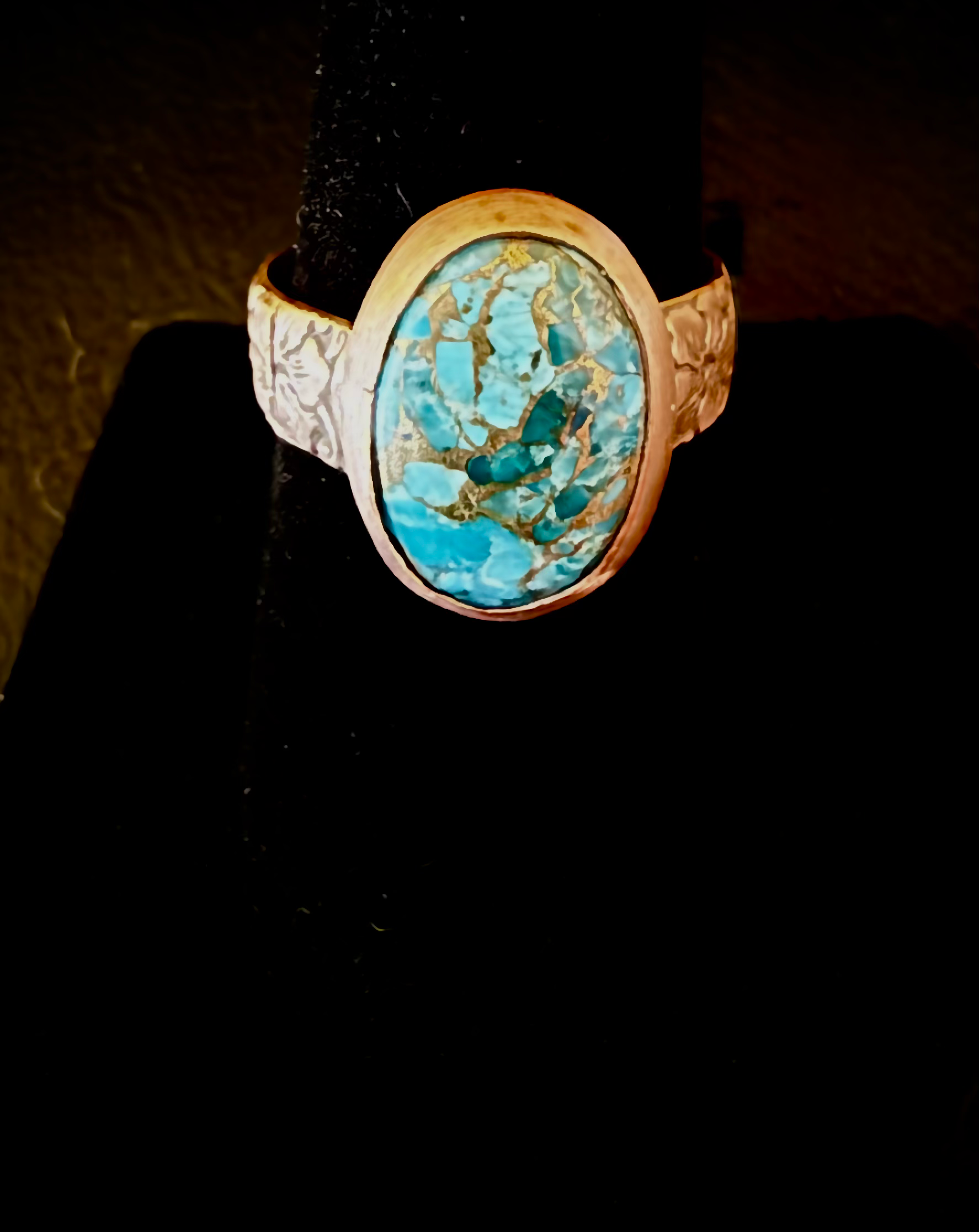 Turquoise and Copper Ring