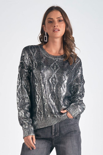 elan metallic sweater and dress set Elan Metallic Sweater and Dress Set