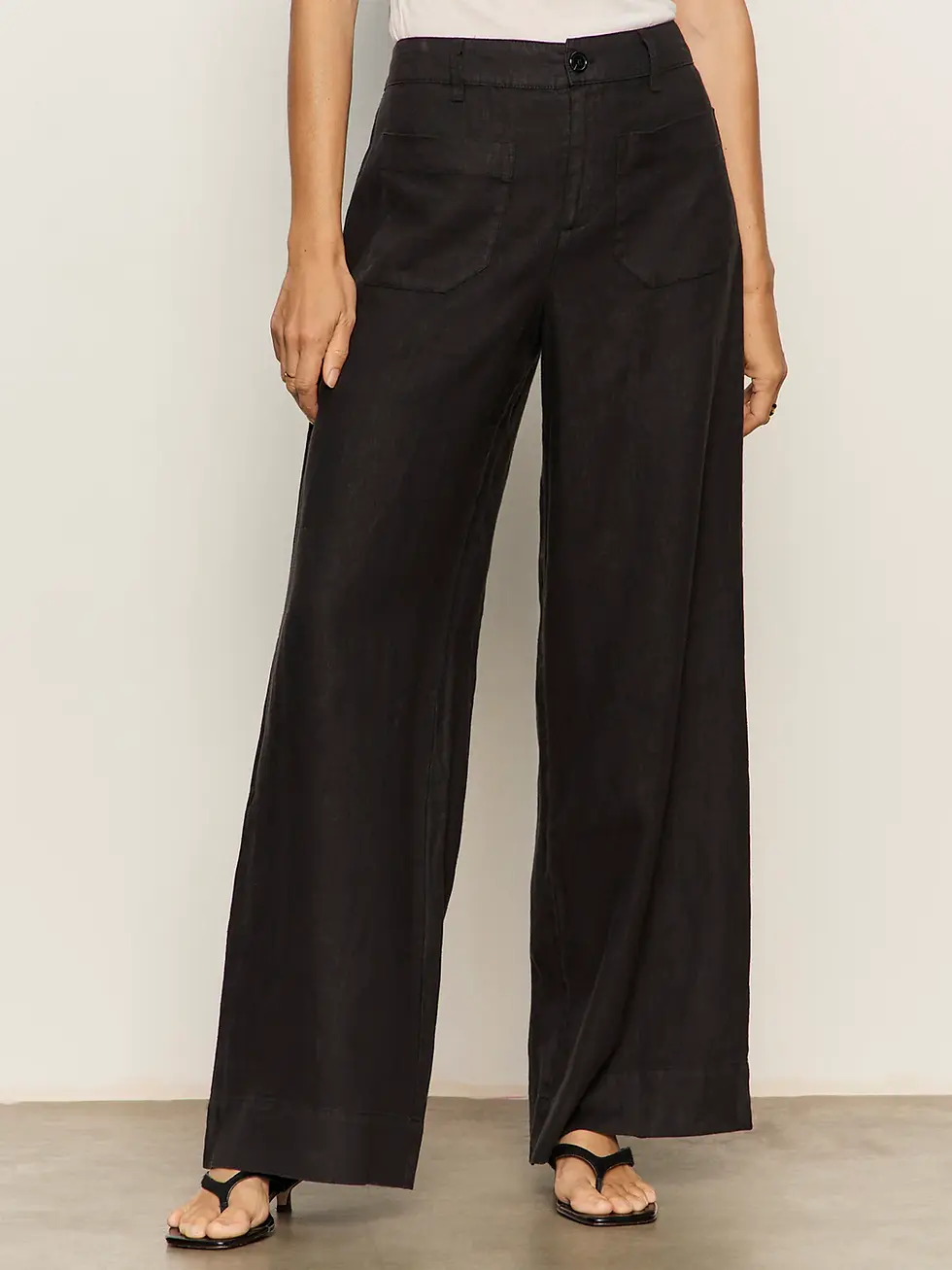 Thumbnail: Linen Marine Wide Leg Pant