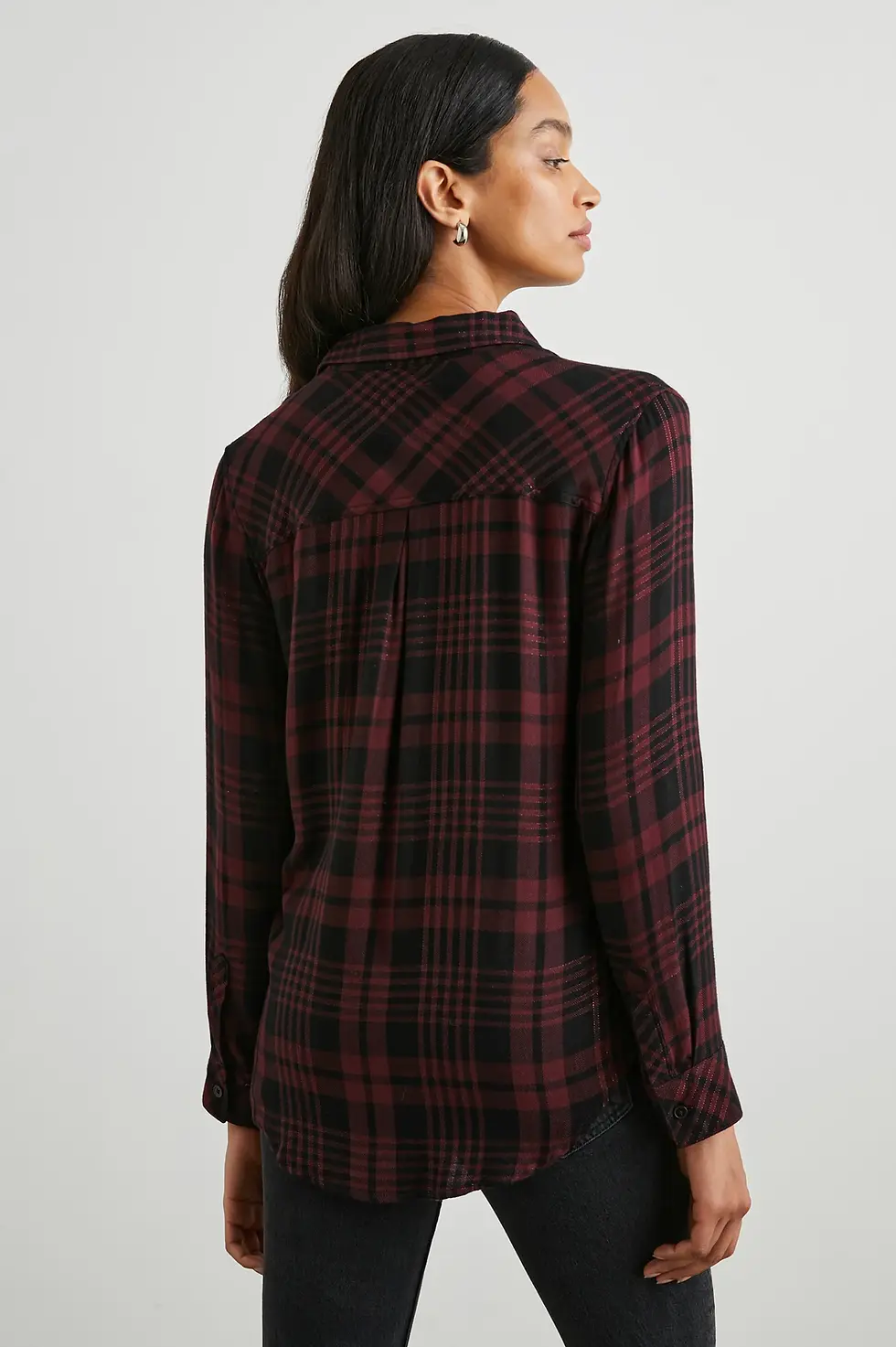Thumbnail: Black Merlot Lurex Hunter Shirt