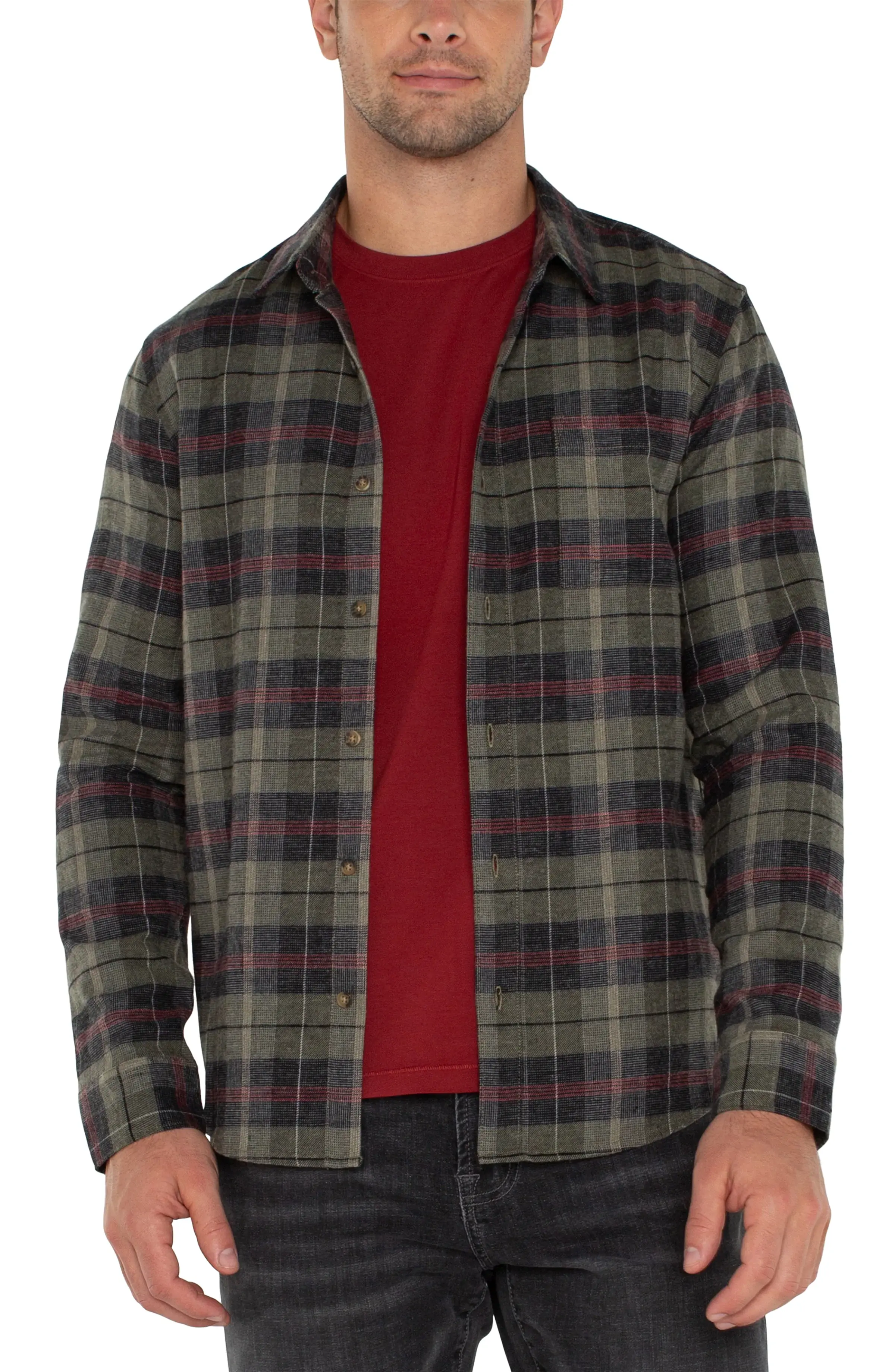 Olive Black Plaid Shirt