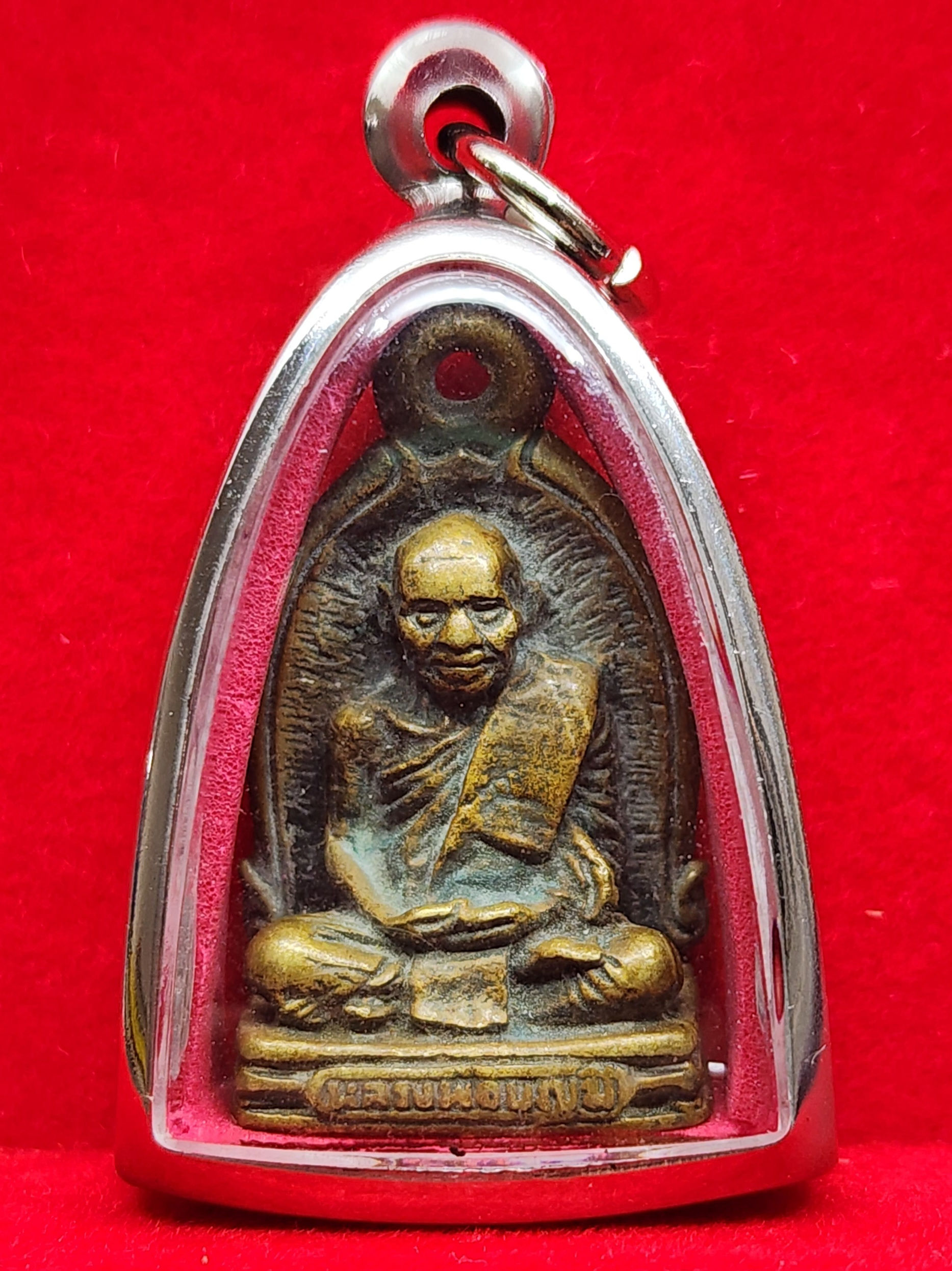 Bell-shaped Molded Statue of Luang Phor Bunmee Issaro, Wat Khao Samo Kon