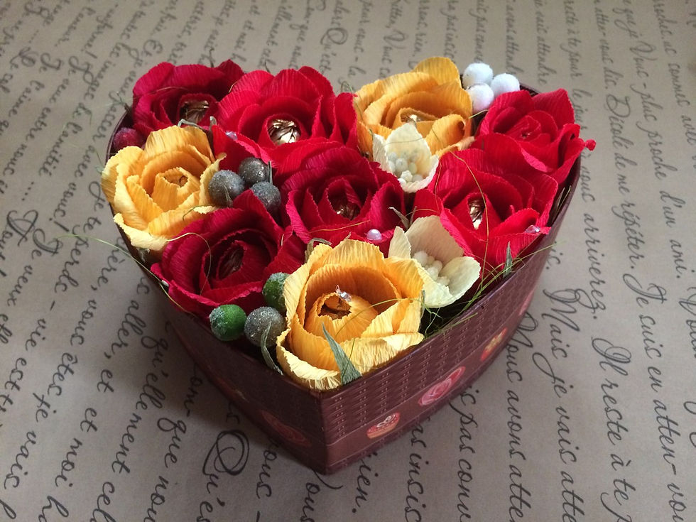 Миниатюра: Свит бокс с розами из конфет Трюфель АВК