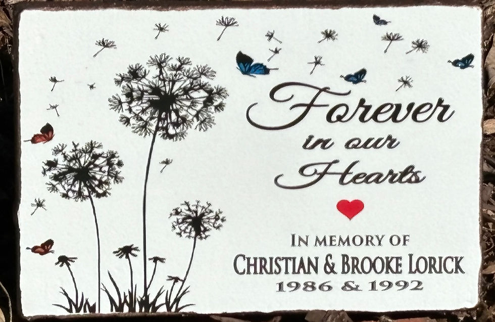 Memorial stone paver for babies lost by miscarriage.