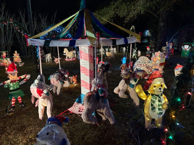 a Christmas carousel