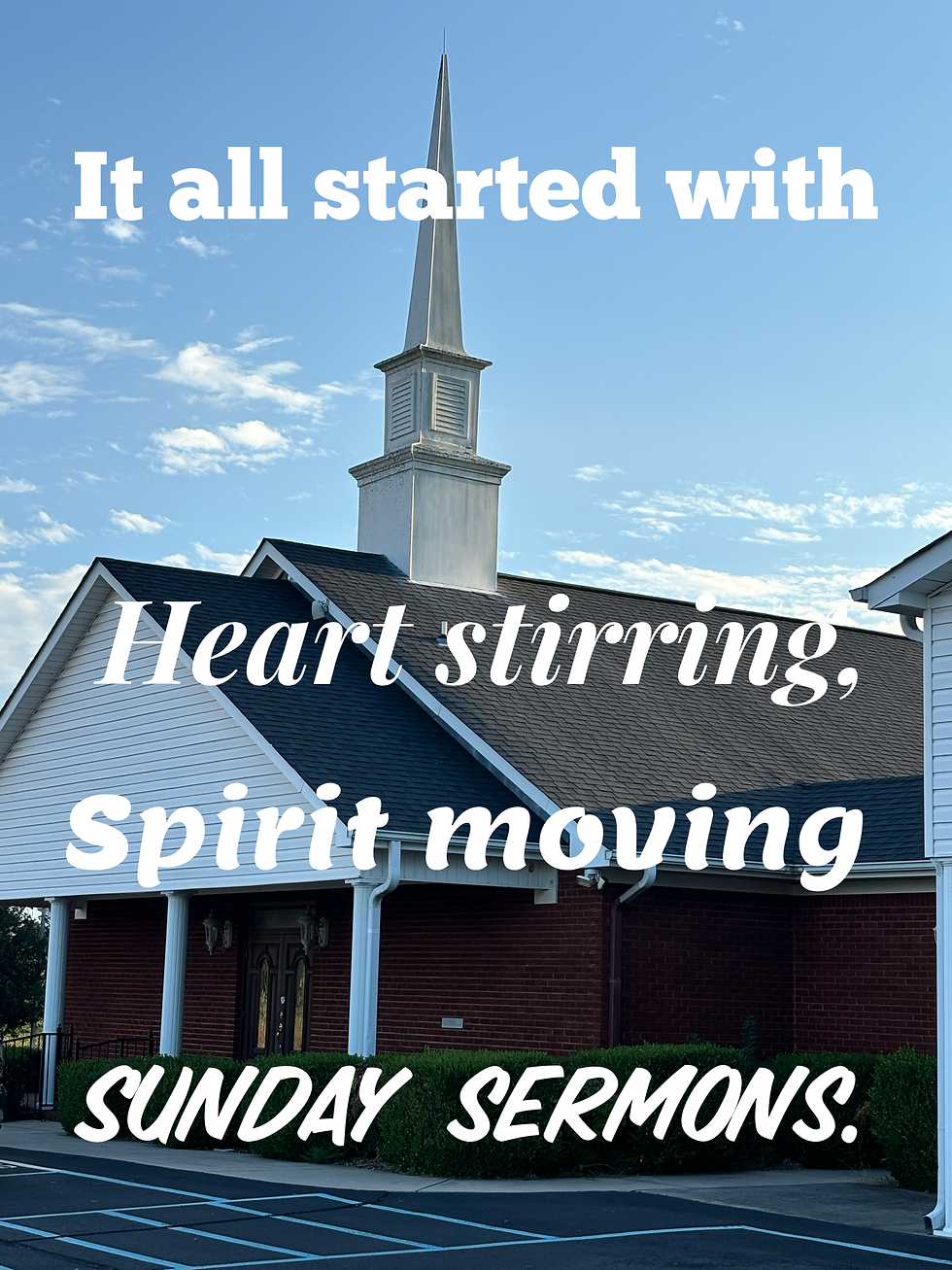 A church with song lyrics superimposed on it