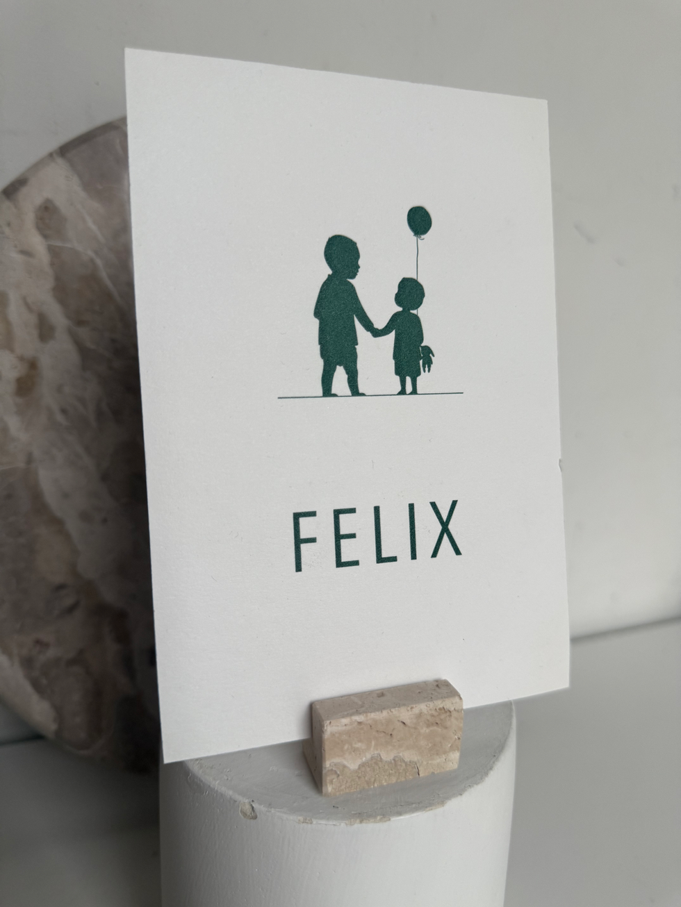 Letterpress geboortekaartje Felix
