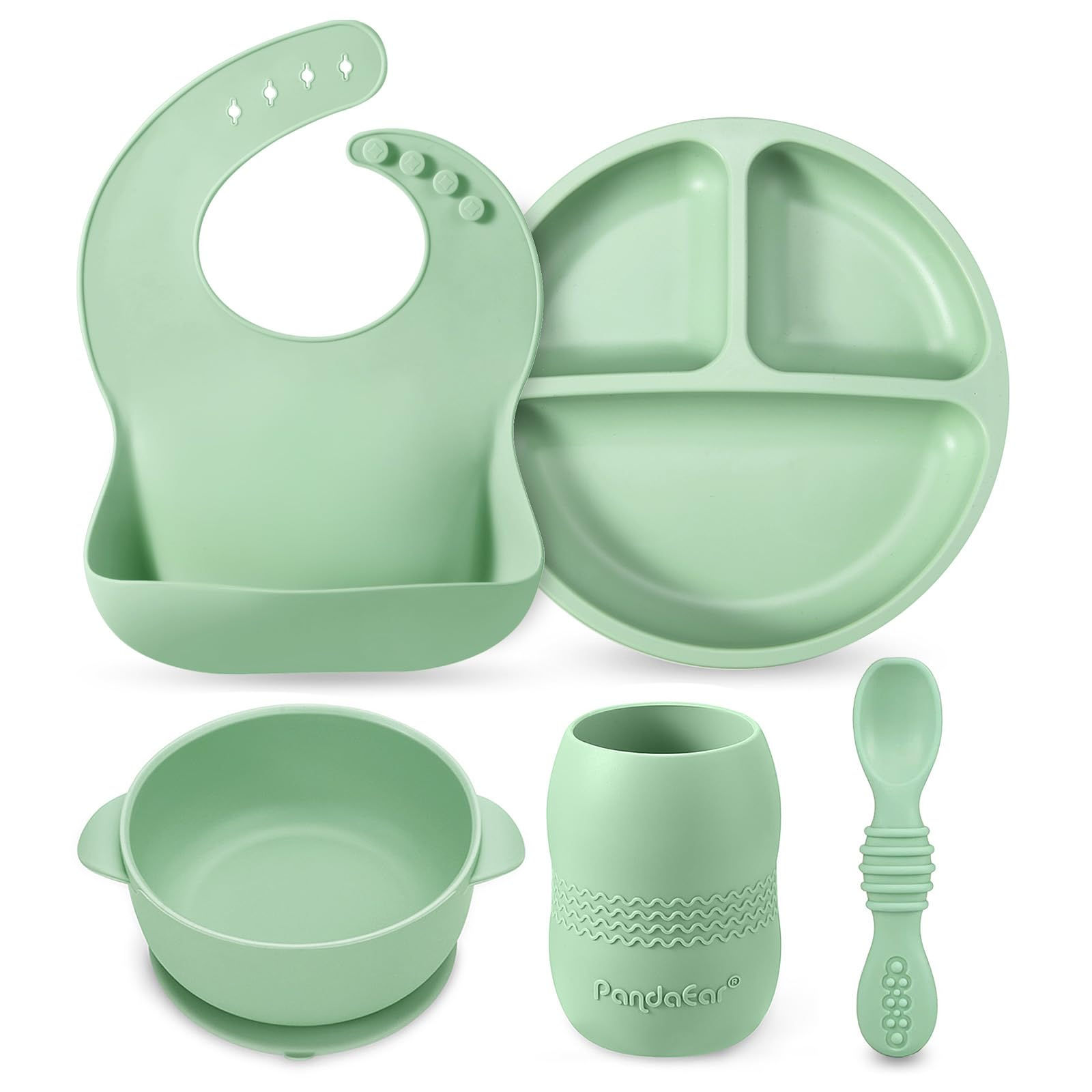 PandaEar Silicone Baby Feeding Set 6-12 Months| Baby LED Weaning Supplies| Infan