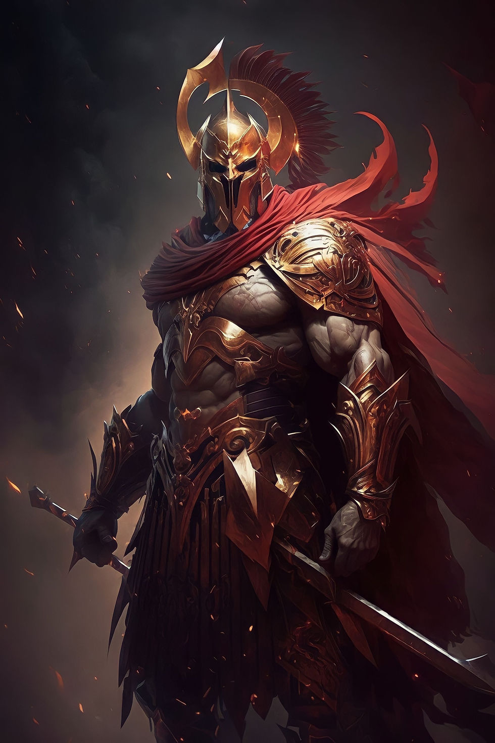 Achilles Art | The Trojan War Hero, Troy, Hector | Greek Mythology Art | Greek Gods and Goddesses Artwork | Mind Maestro AI Art