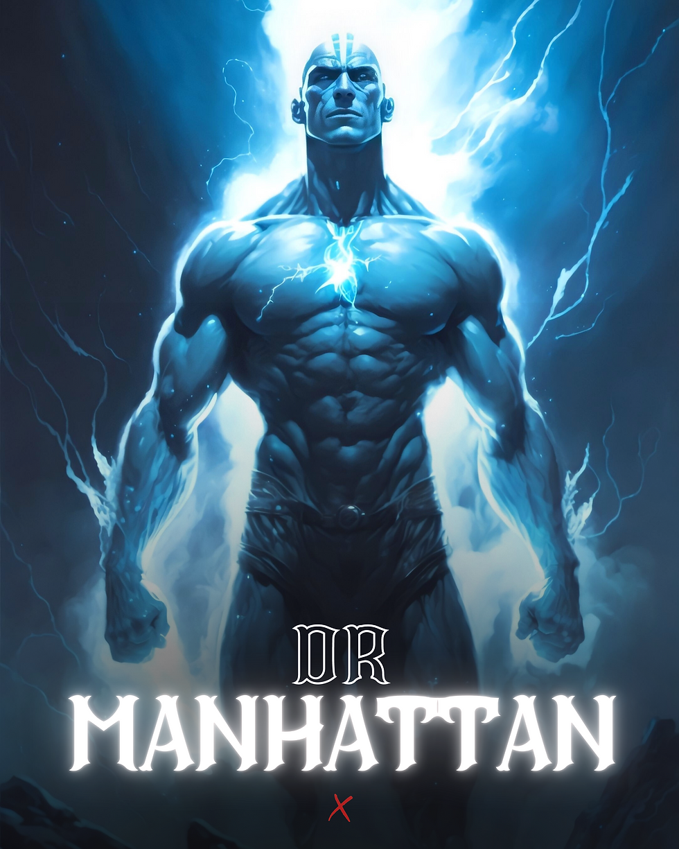 Doctor Manhattan DC Artwork | Superhero modern art Mind Maestro AI