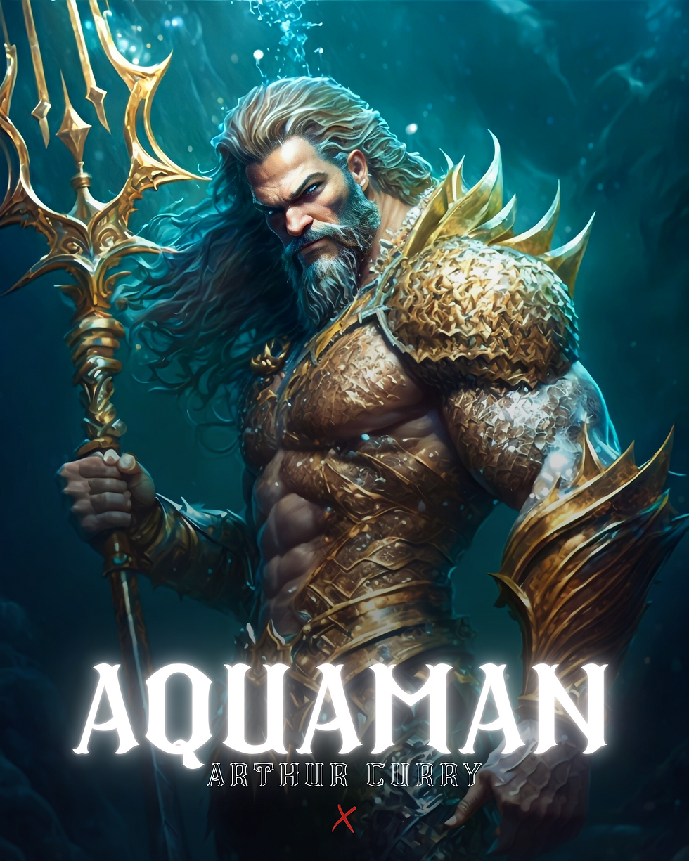 Aquaman DC Artwork | Superhero modern art Mind Maestro AI