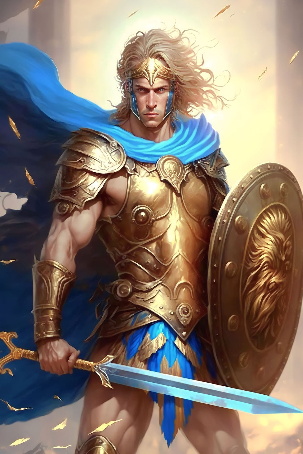 Achilles Art | The Trojan War Hero, Troy, Hector | Greek Mythology Art | Greek Gods and Goddesses Artwork | Mind Maestro AI Art