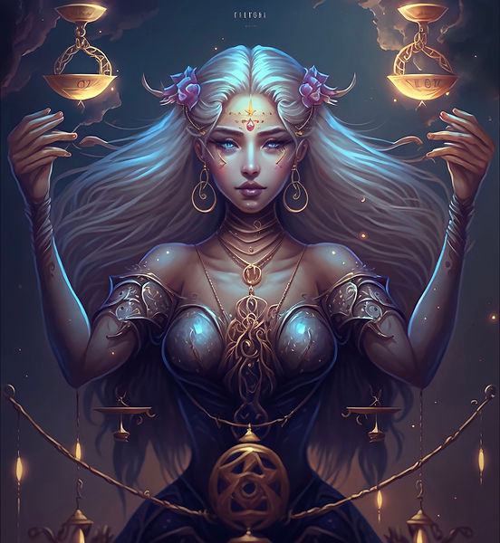 Libra Star Sign Art | Zodiac Art | Astrology Digital artwork | Mind Maestro AI