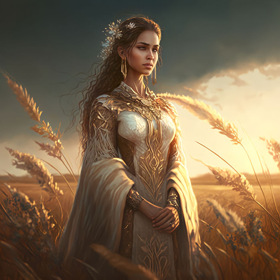 Demeter Art | God of Agriculture | Greek Mythology Art | Greek Gods and Goddesses Artwork | Mind Maestro AI Art