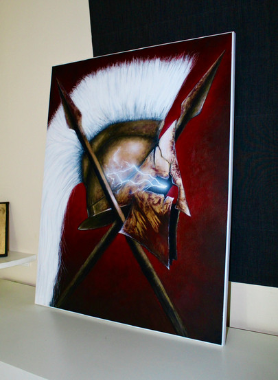 Spartan Art | Ancient Greece Warriors Art | Spartan Warriors, Sparta, 300 | Mind Maestro original painting