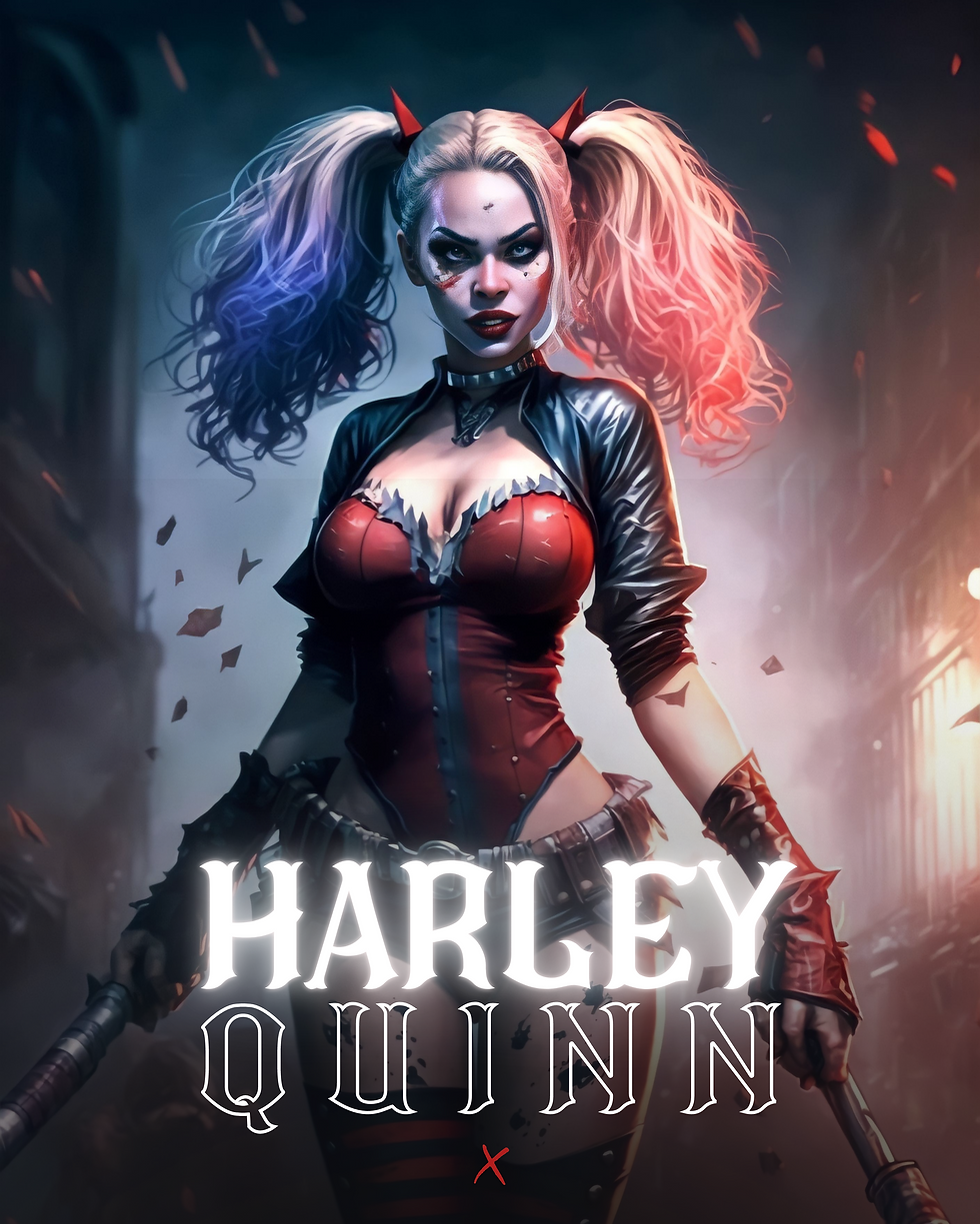 Harley Quinn DC Artwork | Superhero modern art Mind Maestro AI
