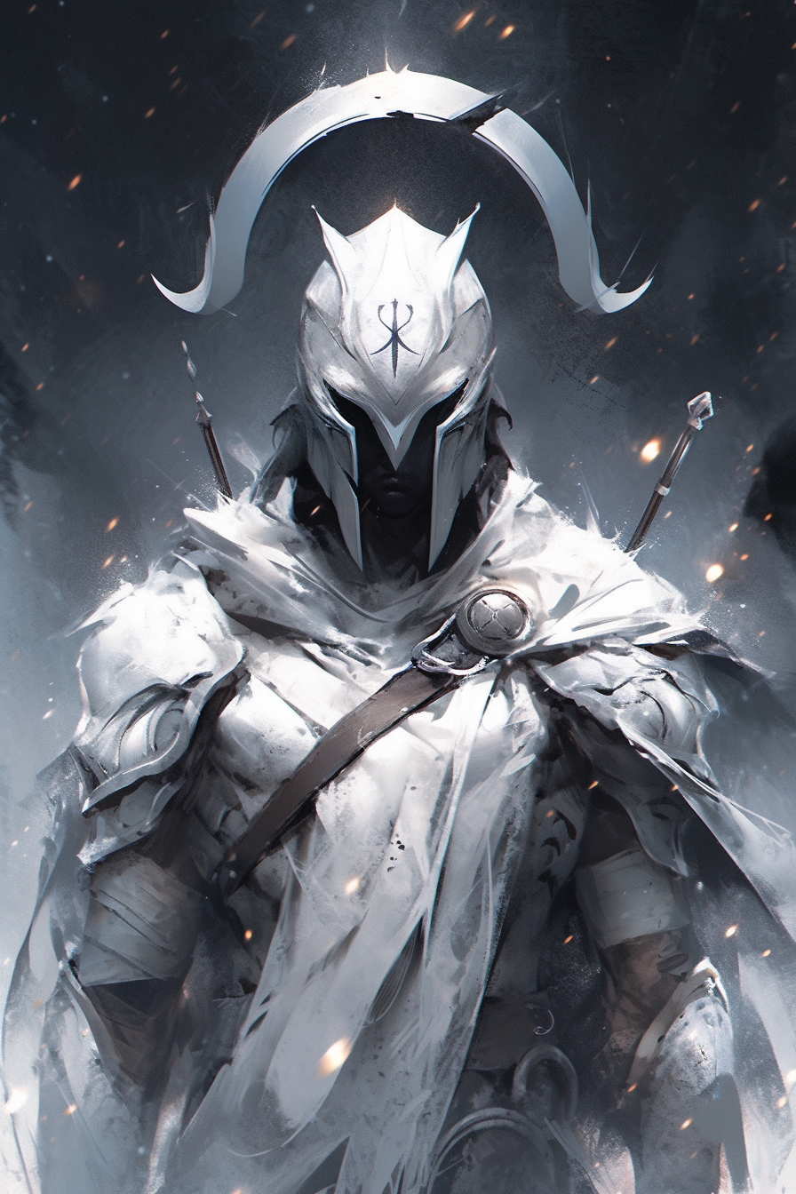 Miniature : 'The White Spartan' Canvas Print