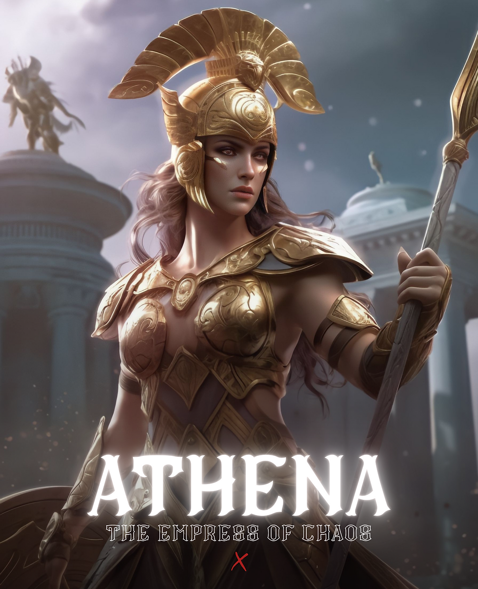 Greek Mythology Fantasy AI Art | Athena Greek Gods Art | Mind Maestro AI