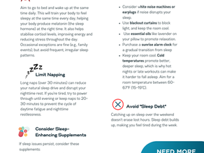 Optimise Your Sleep - Free Resource