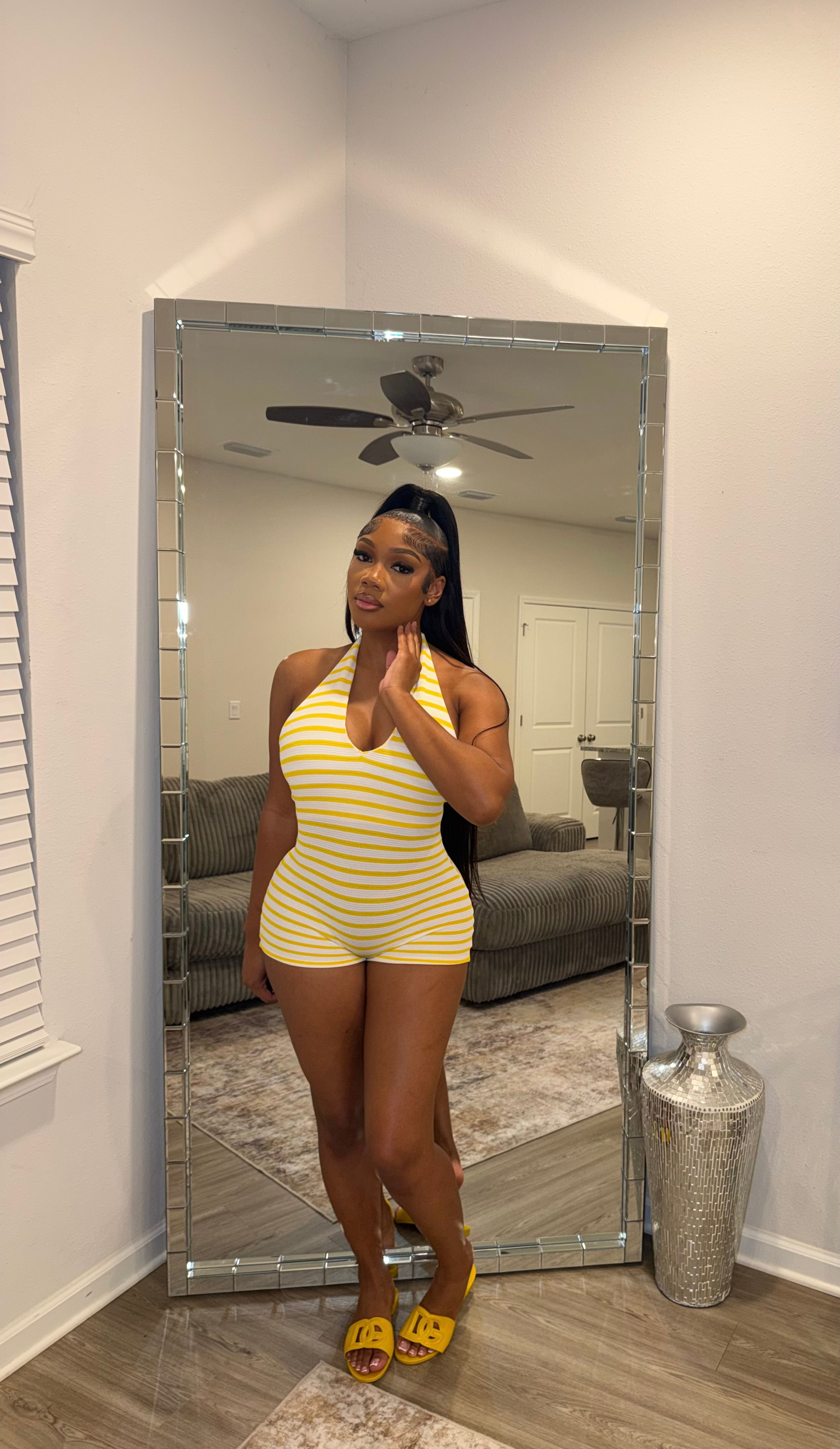 Stripe Me Down Romper