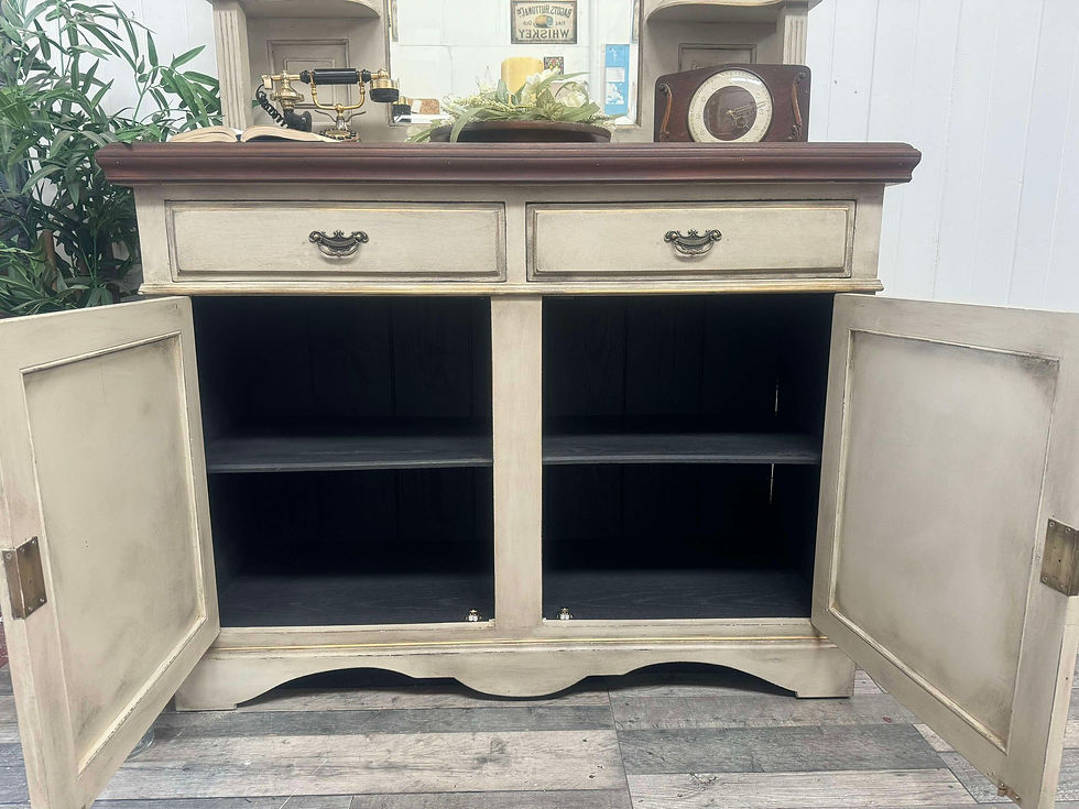 Thumbnail: Vintage/antique shabby aged/distressed sideboard/chiffonier cabinet/dresser with