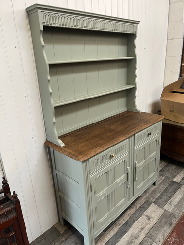 Upcycled painted priory style welsh dresser in fusion Bellwood green grey | Brushed Magic Upcycled painted priory style welsh dresser in fusion Bellwood green grey | Brushed Magic