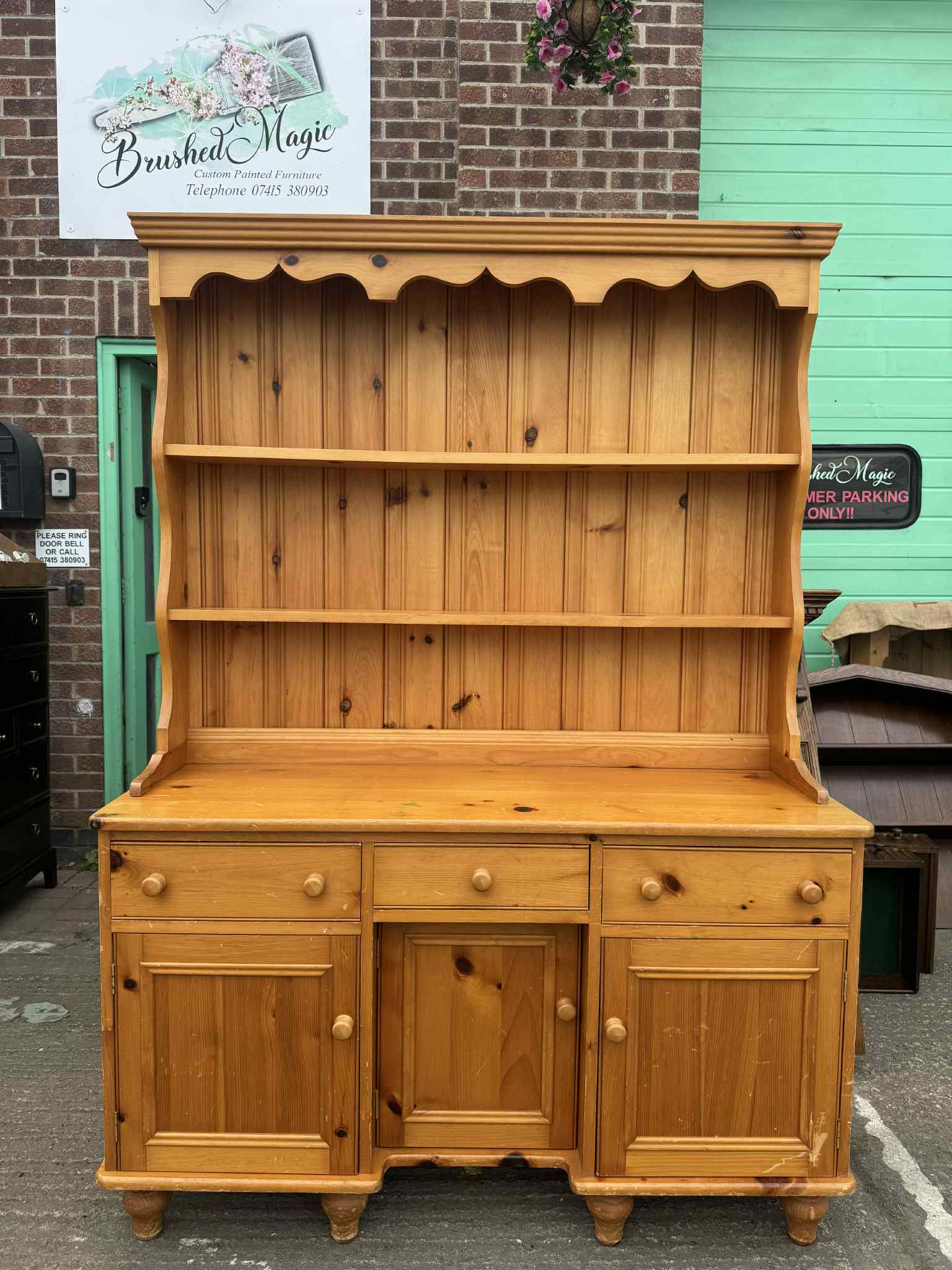 medium Pine country farmhouse pine Welsh DRESSER cupboard storage FUSION F&B